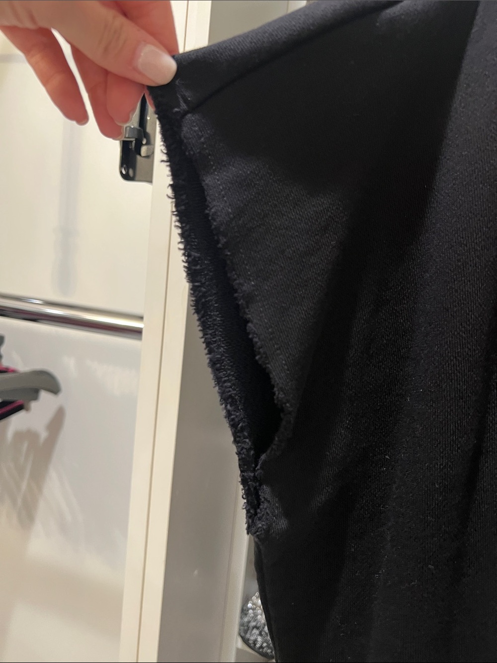 Eileen Fisher Black funnel neck square top - Picture 5 of 6